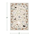 thumbnail image 7 of ATHOPE 2x3 Small Area Rugs for Entryway, Non Slip Low Pile Animal Cat Floral Washable Rug, Medallion Carpet for Front Door Kitchen Bathroom, Beige, 7 of 7