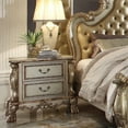 thumbnail image 2 of 2 Drawer Nightstand In Gold And For Bedroom Enhancement Organization Wood With Drawers Decoration, 2 of 2