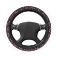 thumbnail image 3 of Elastic Steering Wheel Cover, Colourful Wine Glass Print Stretch Thickening Car Steering Wheel Cover Women Men, Steering Wheel Protector Universal 15 in, 3 of 7