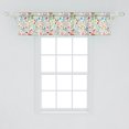 thumbnail image 2 of Ambesonne Floral Window Valance, Doodle Forest Habitat Design with Blooming Flowers Petals Birds and Ladybugs Print, Curtain Valance for Kitchen Bedroom Decor with Rod Pocket, 54" X 12", Multicolor, 2 of 3
