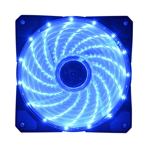 Blue 120Mm Pc Case Fan 12V Pwm Hydraulic Bearing Low Noise 25Db 1200 Rpm 45 Cfm For Computer Chassis Cpu Cooler With Blue Led
