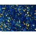 thumbnail image 2 of Sprinkle Deco® Royal Blue Glitter Flakes with Gold Stars Metallic Edible Shimmer Sparkle Glitter for Cakes and Cupcakes .15 oz Jar for use with Royal Blue Frosting, 2 of 3