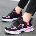 thumbnail image 2 of CAUYDY Girls Sneakers Lightweight Soft Sole Casual Comfortable Breathable Running Shoes for Kids Walking Athletic Shoes Black Sizes 4, 2 of 8