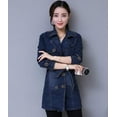 thumbnail image 3 of Womens Double Breasted Slim Fit Denim Jacket, 3 of 5