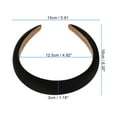 thumbnail image 3 of Unique Bargains 1 Pc Classic Elegant Satin Sponge Headband for Women for Girls 6.30"x5.91" Black, 3 of 4