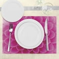 thumbnail image 3 of Ambesonne Floral Place Mats Set of 4, Fresh Bloom Petal Nature, Standard Size, Magenta, 3 of 6