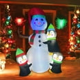 thumbnail image 4 of 6FT Christmas Inflatables Outdoor Decorations, Christmas Inflatable Blow Up Snowman Penguins with Built-in Colorful Rotating Led Lights for Xmas/Party/Holiday/Yard/Garden Decorations, 4 of 7