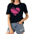 thumbnail image 3 of Hrsba Womens Sports Shirts Baseball Graphic Print Crew Neck Short Sleeve Tee Summer Casual Soft Ladies Top Daily Relaxed Wear, 3 of 4