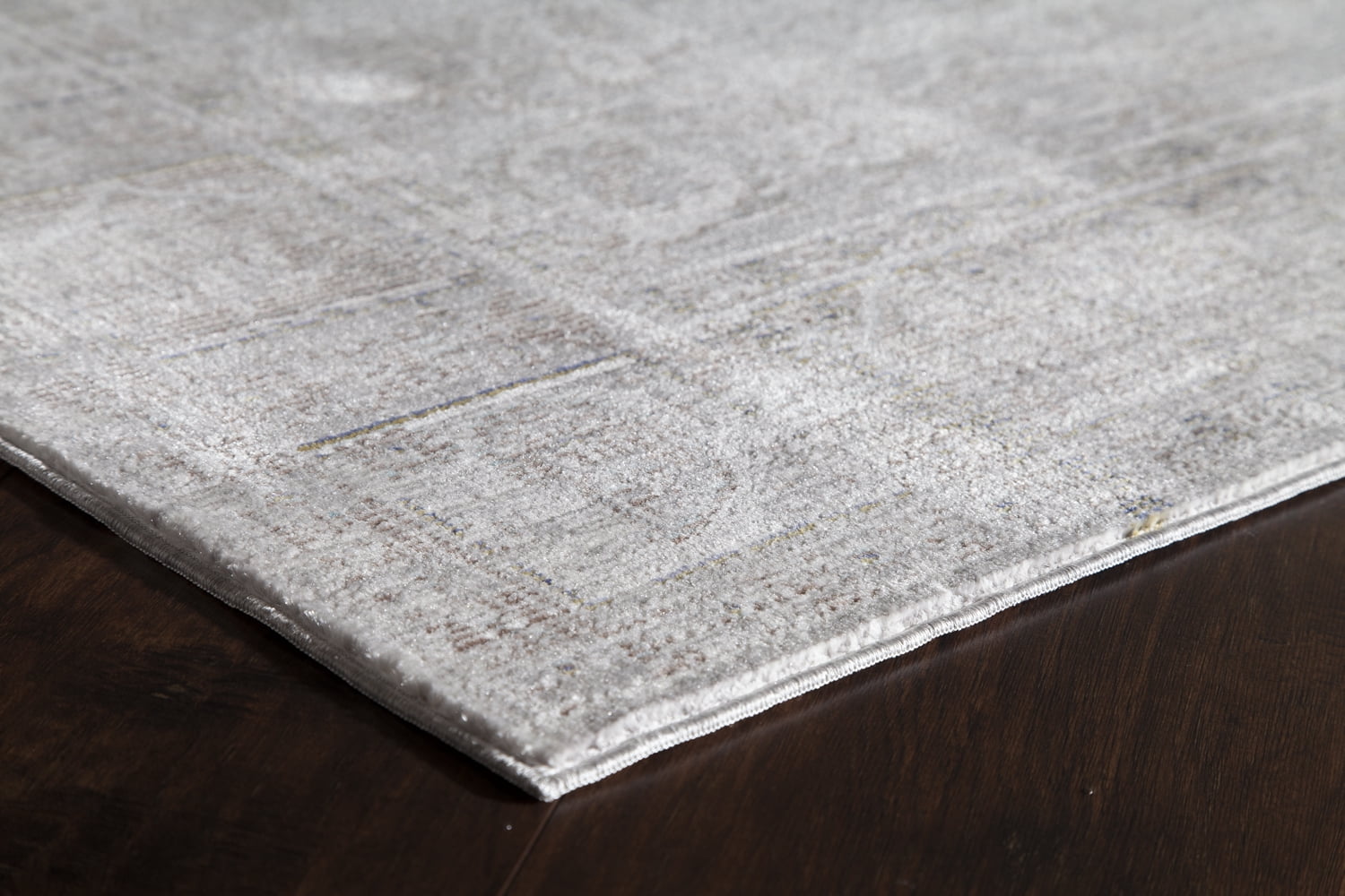 Rugs America Asteria Collection grey AI250C Transitional Floral Area Rug 8' x 10'