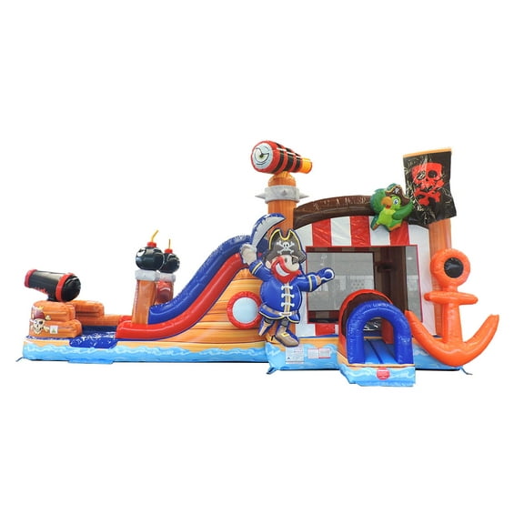 TentandTable Mega Inflatable Water Slide Bounce House Combo with Blower, Pirate Ship
