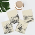 thumbnail image 2 of PixonSign Adhesive Posters Duotone Old-Fashioned Forest Tree Wall Arts, Set of 4 Floral Botanical Landscape Canvas Prints, Classic Vintage Nature Wall Décor for Home Decor - 12"x16", 2 of 5
