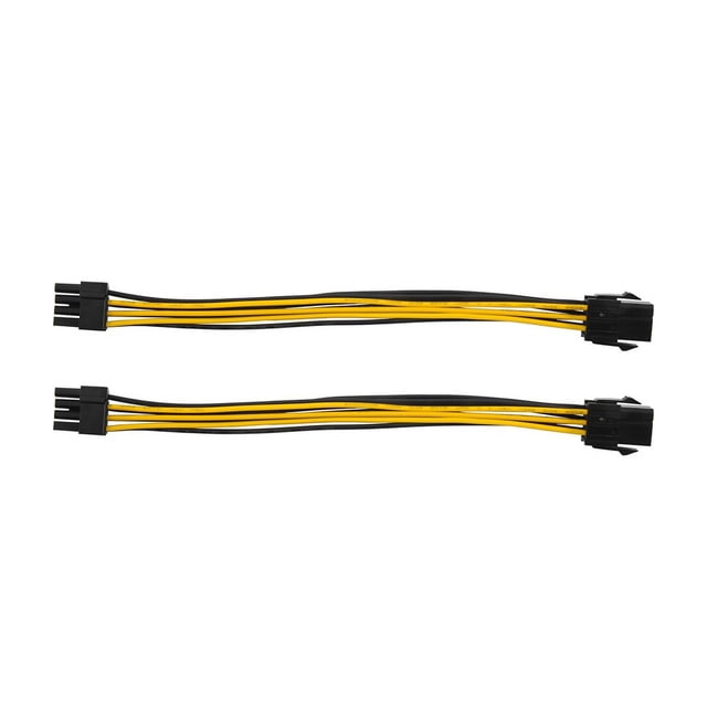 Cable adaptador de alimentación PCIe de 6 pines a 8 pines para tarjeta gráfica (2 unidades, 7,8 pulgadas)
