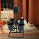 thumbnail image 4 of Portavelas de arte del hierro, soporte de candelabr velas cónicas, candelabro de decorativo modern Negro Sunnimix Portavelas de pilar, 4 of 8