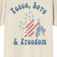 thumbnail image 2 of Americana Peace Love & Freedom Men's Natural T-Shirt-3XL, 2 of 4