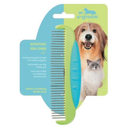 UPC: 0721343051442 | u-groom Blue/Green Dog Routing Pin Comb 1 pk