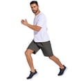 thumbnail image 4 of COOFANDY Men's Casual Shorts 2 Piece 8 Inch Inseam Elastic Waist Cool Lightweight Summer Beach Shorts, 4 of 6