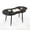 Black, variant on Giantex Cloud Coffee Table, Modern Irregular Easy Assembly Center Table, Tea Table, Black