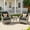Black, variant on Ovios 5 Piece Outdoor Patio Bistro Set All-Weather Wicker Swivel Chairs with Ottomans High-Back Sectional Conversation Furniture for Backyard, Porch, or Garden