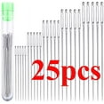 thumbnail image 2 of Hand Sewing Big Eye Needles Sharp Needle 5 Sizes 25pieces Embroidery Needles Reusable Home Essentials Transparent Bottle Packaging, 2 of 5