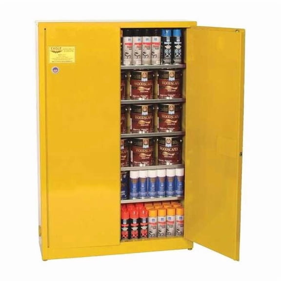 Eagle Mfg Flammable Liquid Safety Cabinet,Yellow YPI77X