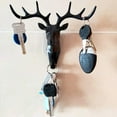 thumbnail image 6 of Visland Deer Head Wall Hook Antler Hanger Key Coat Hat Hooks Plastic Home Decor for Living Room Bedroom Bathroom, 6 of 8