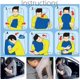 thumbnail image 5 of Almohada de viaje portátil inflable, almohada para reposacabezas con bolsa de almacenamiento, fácil de inflar y desinflar, ideal para avión, coche, autobús, tren, oficina, siesta (gris), 5 of 5