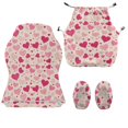 thumbnail image 5 of SCRAWLGOD Valentine's Day Decor Heart Spot Print Pink 4 PCS Gaming Chair Covers Slipcovers with Armrest Covers Computer Chair Cover Stretchable Gamer Chair Cover Cat Scratch Proof, 5 of 7