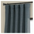 thumbnail image 5 of TiaGOC Faux Linen Room Darkening Curtains - 108 Inches Long Luxury Linen Curtains for Bedroom & Living Room (1 Panel), 50W X 108L, Reverie Blue, 5 of 9
