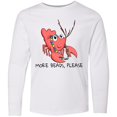 thumbnail image 3 of Inktastic More Beads, Please Cute Mardi Gras Crawfish Long Sleeve Youth T-Shirt, 3 of 5