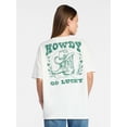 thumbnail image 3 of Saint Patrick's Day Women's Howdy Go Lucky Graphic Tee from Way to Celebrate, Sizes S-XXXL, 3 of 5