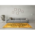 thumbnail image 3 of Ahgly Company Machine Washable Indoor Round Persian Yellow Traditional Area Rugs, 6' Round, 3 of 4