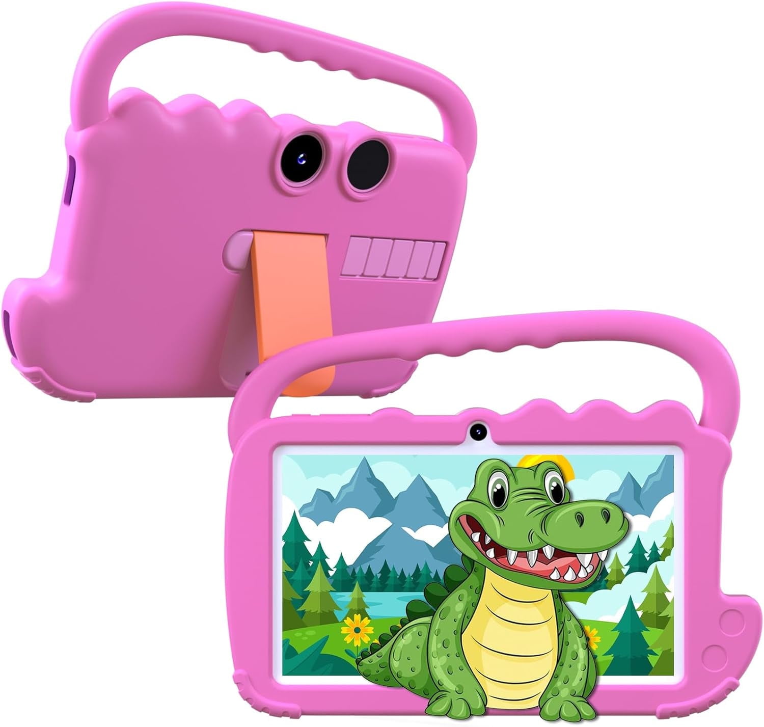 7 inch Kids Tablet Android Toddler Tablet, 7" Tableta for Boys Girls, 4GB RAM 32GB ROM WiFi Dual Camera IPS Safety Eye Protection Screen, Parental Control APP, Latest Model Kid Tablets, Pink
