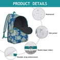 thumbnail image 3 of Tropical Hawaiian Sea Turtle Nautical Travel Backpack – Lightweight Canvas Bookbag with Marine Life Print, Anti-theft Features, Large Capacity, Comfortable Carrying for Daily Commuting and Beach Trips, 3 of 3