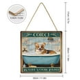 thumbnail image 2 of Corgi Wash Your Paws Square Hanging Wooden Sign 12x12 Inches Corgi Wooden Home Decor, Corgi Hanging Sign, Corgi Lover Gift Ideas, Corgi Moms, Corgi Lovers, Corgi Gifts, Corgi Accessories, 2 of 8