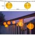 thumbnail image 2 of Guirnaldas de luces solares para exteriores, 20 pies, 30 linternas LED, 8 modos, luces solares impermeables para jardín, balcón, patio, boda, fiesta de Navidad (blanco cálido) [Clase de eficiencia ene, 2 of 5
