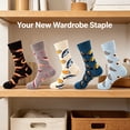 thumbnail image 7 of TELOLY 5Pairs Boot Socks for Women,Mid-Calf Length Womens Crew Socks,Womens Long Socks, 7 of 7