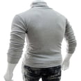 thumbnail image 3 of Mens Roll Turtle Neck Pullover Knitted Casual Jumper Tops Tee Sweater, 3 of 3