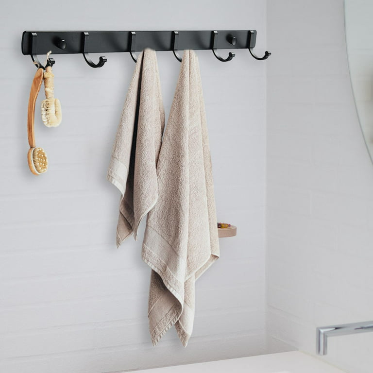 Shower Rack Hooks Wall Bathroom Towel Hooks for Bags Purse Clothes 6 Hooks