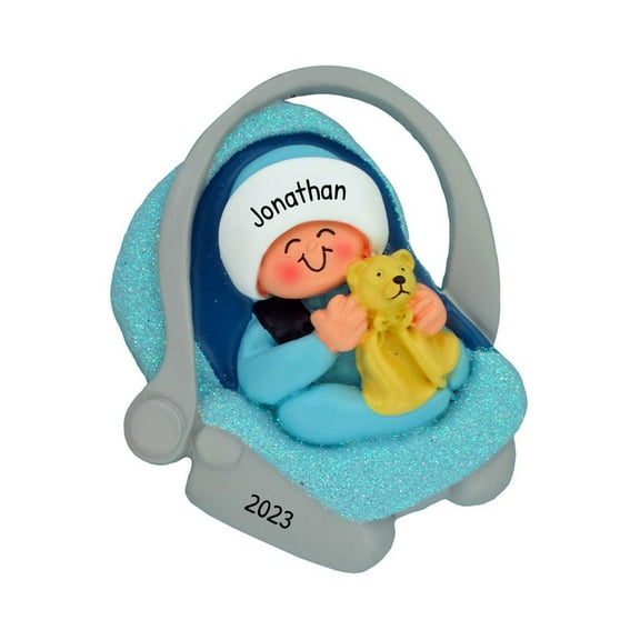 Personalized Baby’s First Christmas Ornaments 2024 – Custom Christmas Ornament Newborn Baby Boy Gift