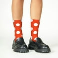 thumbnail image 4 of Naloa Orange And White Polka Dot1 Kids Socks Unisex Kids and Toddlers' Crew Socks, ,1 Pairs, 4 of 5