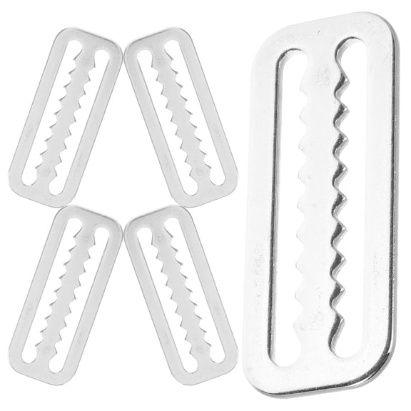 Healifty Stainless Steel Diving Belt Retainer Plated Silver Serrated Design for Stability