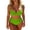 Light Green, variant on Womens Bikini Sets Women's Two Piece Swimwear Bikini Top with High Waist Bottoms Solid Color Tankini Spaghetti Strap Sleeveless Black L