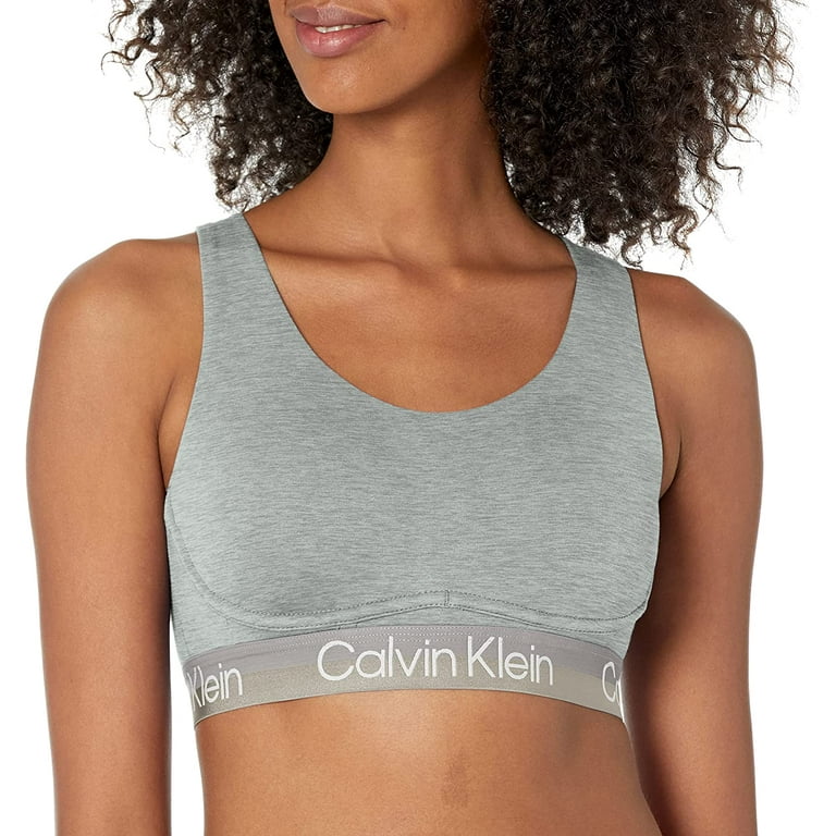 Calvin Klein Cotton Lightly Lined Bra, Grey Heather - Bras