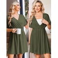 thumbnail image 4 of Ekouaer Labor and Delivery Gown for Hospital Maternity Nursing Dress Nightgown Pajamas for Breastfeeding, 4 of 6
