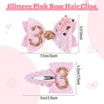 thumbnail image 5 of Hair Clips for Baby Girls Hair Bows - 3rd Birthday Baby Hair Clips Pink Bow Glitter Baby Bows, Toddler Hair Accessories Pink Bows for Hair, 5 of 7