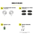 thumbnail image 2 of Hart Brakes Front Brakes and Rotors Kit |Front Brake Pads| Brake Rotors and Pads| Semi Metallic Brake Pads and Rotors| Sensor Wire - PHC1.31002.63, 2 of 7
