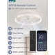 thumbnail image 2 of Ventilador de techo LEDIARY, 50 cm, luz regulable, 6 velocidades, color blanco, 2 of 8