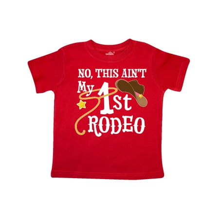 

Inktastic No This Ain t My 1st Rodeo Cowboy Hat and Lasso Gift Toddler Boy or Toddler Girl T-Shirt
