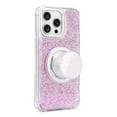 thumbnail image 2 of FAB POPS Pink Glitter Magnetic Phone Grip with Expanding Landscape Kickstand, Includes Universal Adhesive Adapter Plate, for Smartphones & Mini Tablets, 2 of 9