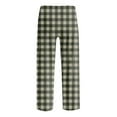 thumbnail image 4 of Grblisyd Cute Pajama Pants Plaid Comfy Pj Pants Baggy Christmas Matching Pajama Pants Checkered Sleep Cute Bottoms with 2 Pockets 3-9 Years Army Green 90, 4 of 4